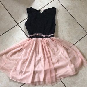 Cute black and blush lace dress!!